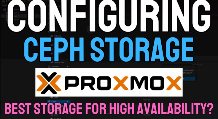 Configurando a storage ceph no proxmox para alta disponibilidade